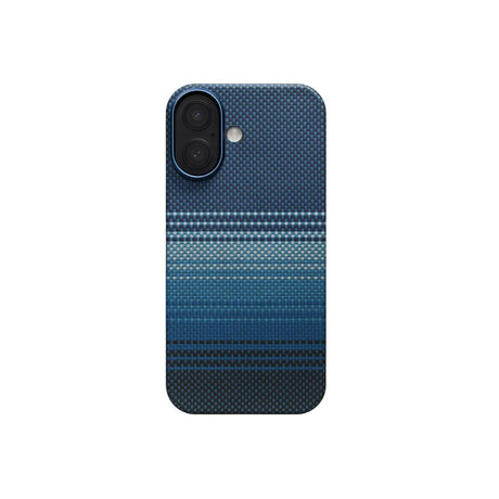 Apple iPhone 17 Kılıf M-safe Şarj Özellikli Aramid Fiber Pitaka Tactile Woven Sunset-Moonrise Serisi Kapak