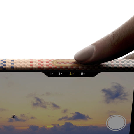 Apple iPhone 17 Kılıf M-safe Şarj Özellikli Aramid Fiber Pitaka Tactile Woven Sunset-Moonrise Serisi Kapak