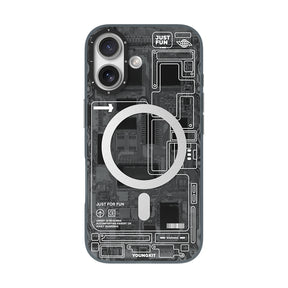 Apple iPhone 17 Kılıf M-safe Şarj Özellikli Kamera Denetim Butonlu Youngkit Technology Serisi Kapak