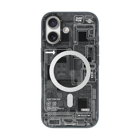 Apple iPhone 17 Kılıf M-safe Şarj Özellikli Kamera Denetim Butonlu Youngkit Technology Serisi Kapak