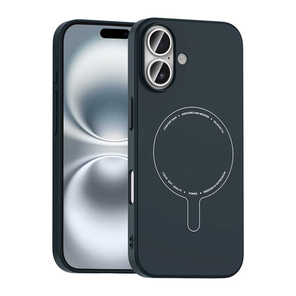 Apple iPhone 17 Kılıf M-Safe Şarj Özellikli Kamera Korumalı Zore Elio Sert PC Kapak