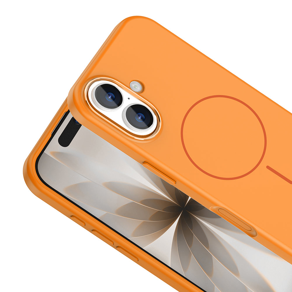 Apple iPhone 17 Kılıf M-Safe Şarj Özellikli Metal Kamera Çerçeveli Zore Edi Silikon Kapak