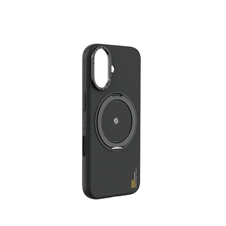 Apple iPhone 17 Kılıf M-safe Şarj Özellikli Metal Standlı Lenyes CK225 Kevlar Kapak