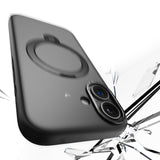 Apple iPhone 17 Kılıf M-safe Şarj Özellikli Metal Standlı Sıvı Silikon Lenyes CK223 Kapak
