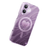 Apple iPhone 17 Kılıf M-Safe Şarj Özellikli Orjinal Swarovski Taşlı Zore Paris Rovix Sert PC Kapak
