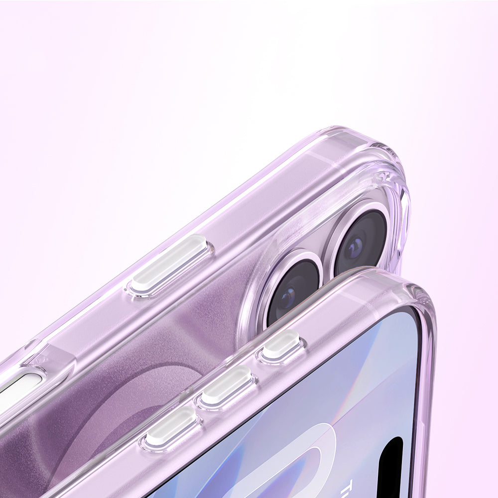 Apple iPhone 17 Kılıf M-Safe Şarj Özellikli Orjinal Swarovski Taşlı Zore Paris Rovix Sert PC Kapak