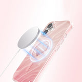 Apple iPhone 17 Kılıf M-Safe Şarj Özellikli Orjinal Swarovski Taşlı Zore Paris Rovix Sert PC Kapak