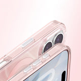 Apple iPhone 17 Kılıf M-Safe Şarj Özellikli Orjinal Swarovski Taşlı Zore Paris Rovix Sert PC Kapak
