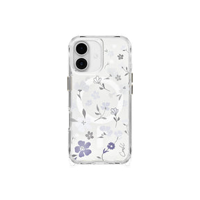 Apple iPhone 17 Kılıf M-safe Şarj Özellikli Şeffaf Arka Yüzey Çiçekli Coehl Amara Kapak