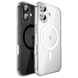 Apple iPhone 17 Kılıf M-safe Şarj Özellikli Transparan Sert PC Wlons Pita Kapak