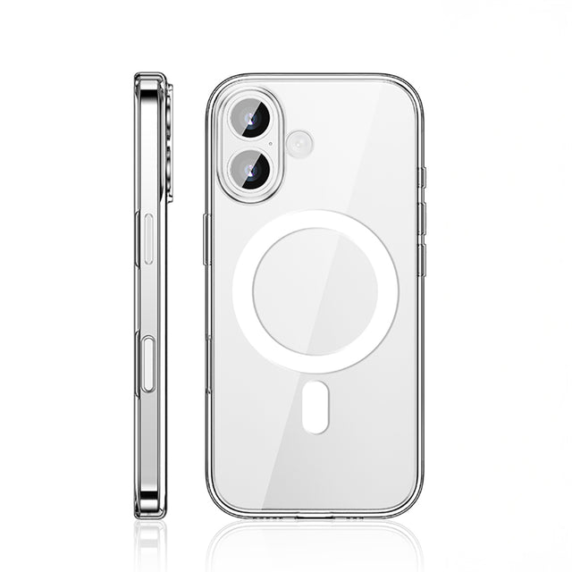 Apple iPhone 17 Kılıf M-safe Şarj Özellikli Transparan Sert PC Wlons Pita Kapak