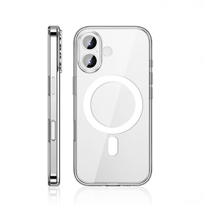 Apple iPhone 17 Kılıf M-safe Şarj Özellikli Transparan Sert PC Wlons Pita Kapak