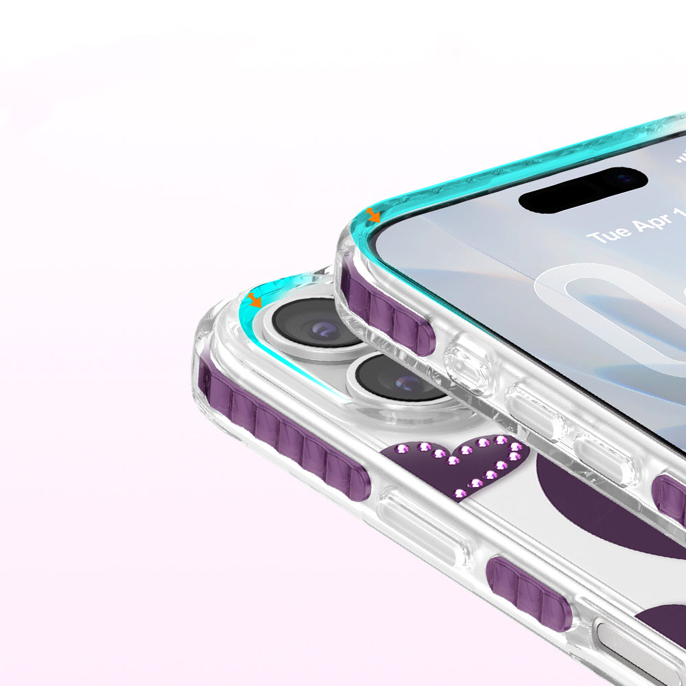 Apple iPhone 17 Kılıf M-Safe Şarj Özellikli Zore Paris Elvo Sert PC Kapak