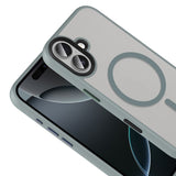 Apple iPhone 17 Kılıf Mat Arka Yüzey Wireless Şarj Özellikli Zore Flet M-safe Kapak