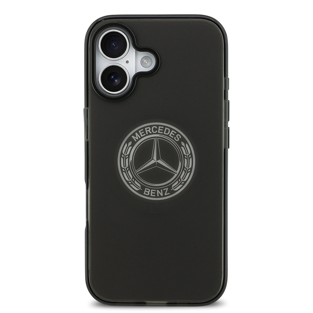 Apple iPhone 17 Kılıf Mercedes Benz Orjinal Lisanslı M-safe Şarj Özellikli Buzlu PC Nostaljik Yıldız Dizayn Kapak