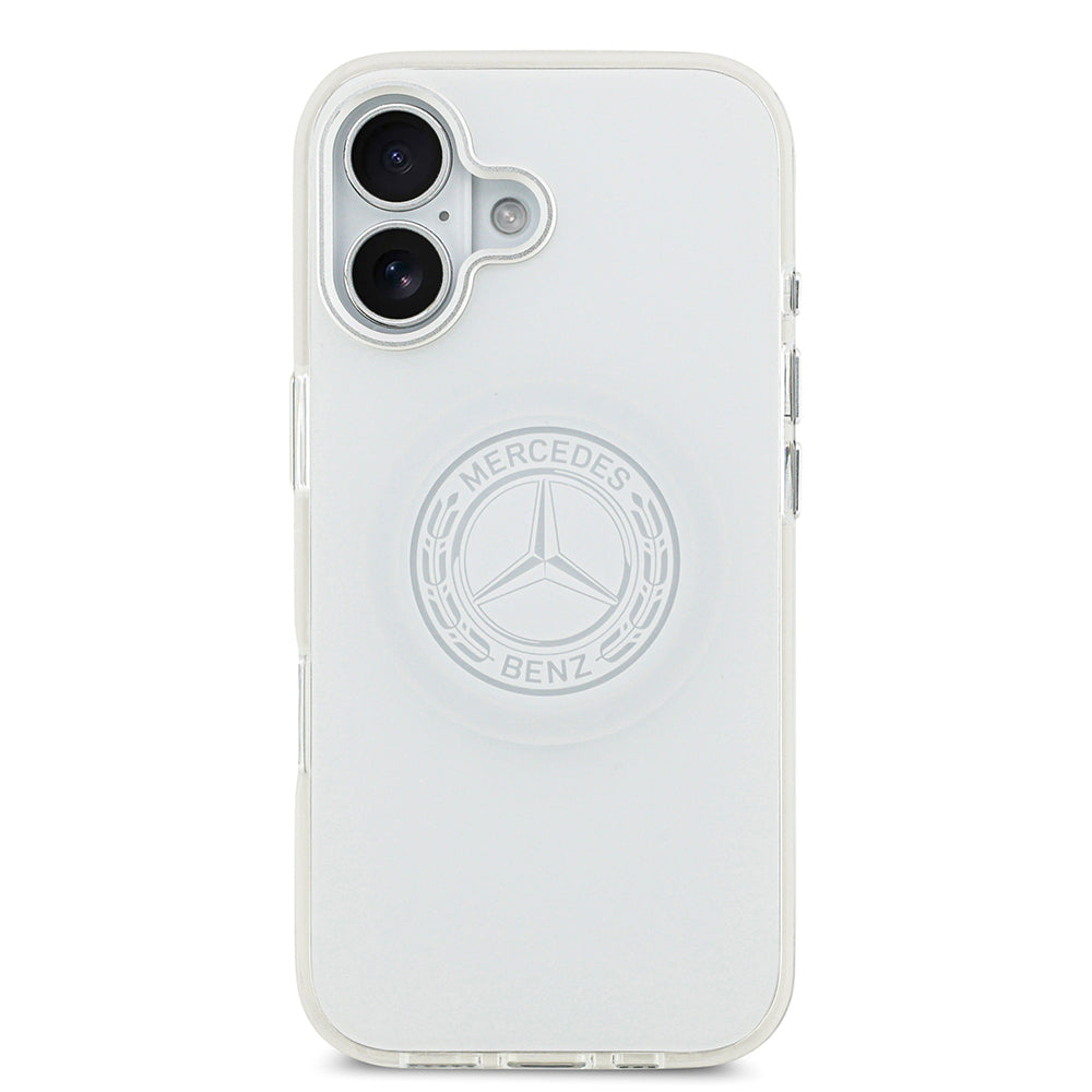 Apple iPhone 17 Kılıf Mercedes Benz Orjinal Lisanslı M-safe Şarj Özellikli Buzlu PC Nostaljik Yıldız Dizayn Kapak