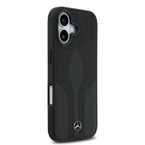 Apple iPhone 17 Kılıf Mercedes Benz Orjinal Lisanslı M-safe Şarj Özellikli Dokulu Desenli Deri Kapak