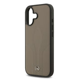 Apple iPhone 17 Kılıf Mercedes Benz Orjinal Lisanslı M-safe Şarj Özellikli Dokulu Desenli Deri Kapak