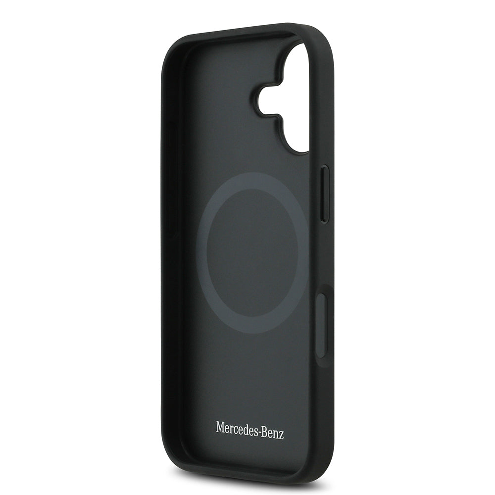 Apple iPhone 17 Kılıf Mercedes Benz Orjinal Lisanslı M-safe Şarj Özellikli Hakiki Deri Nostaljik Yıldız Dizayn Kapak
