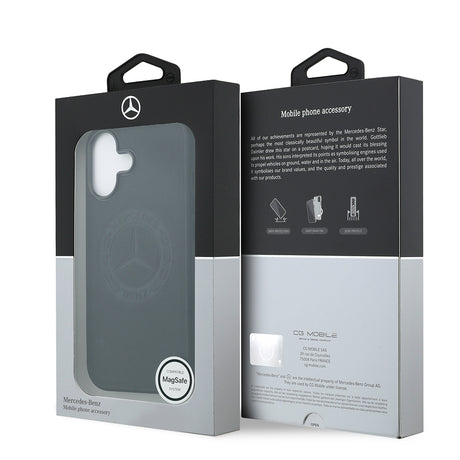 Apple iPhone 17 Kılıf Mercedes Benz Orjinal Lisanslı M-safe Şarj Özellikli Hakiki Deri Nostaljik Yıldız Dizayn Kapak