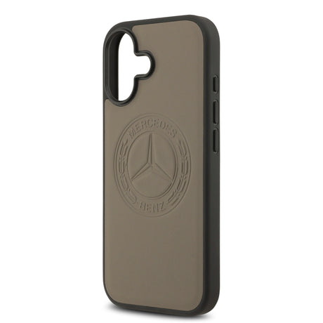 Apple iPhone 17 Kılıf Mercedes Benz Orjinal Lisanslı M-safe Şarj Özellikli Hakiki Deri Nostaljik Yıldız Dizayn Kapak