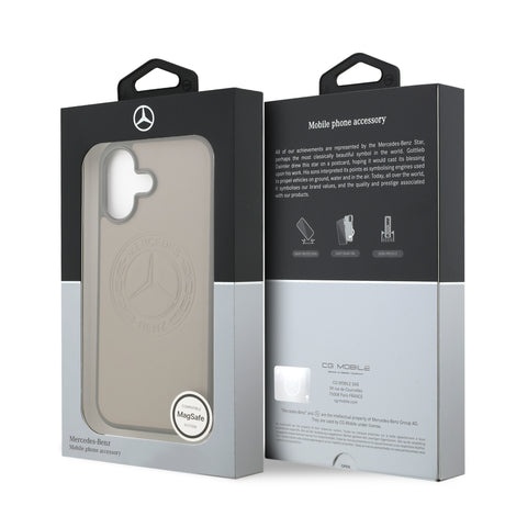 Apple iPhone 17 Kılıf Mercedes Benz Orjinal Lisanslı M-safe Şarj Özellikli Hakiki Deri Nostaljik Yıldız Dizayn Kapak