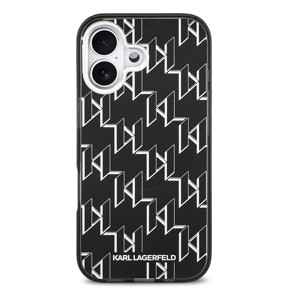Apple iPhone 17 Kılıf Orjinal Lisanslı M-safe Şarj Özellikli Karl Lagerfeld IML Baskılı Monogram Dizayn Kapak