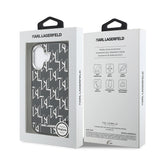 Apple iPhone 17 Kılıf Orjinal Lisanslı M-safe Şarj Özellikli Karl Lagerfeld IML Baskılı Monogram Dizayn Kapak