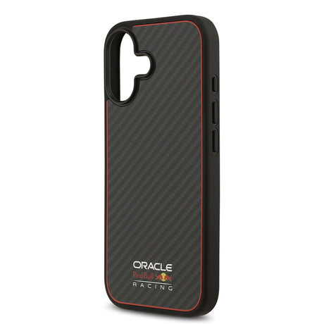 Apple iPhone 17 Kılıf Redbull Orjinal Lisanslı M-safe Şarj Özellikli Karbon Fiber Parlayan Logolu Kevlar Kapak