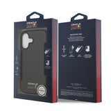 Apple iPhone 17 Kılıf Redbull Orjinal Lisanslı M-safe Şarj Özellikli Karbon Fiber Parlayan Logolu Kevlar Kapak