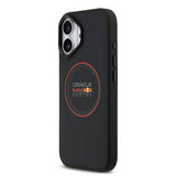 Apple iPhone 17 Kılıf Redbull Orjinal Lisanslı M-safe Şarj Özellikli Kırmızı Halka ve Logo Kabartmalı PU Deri Kapak