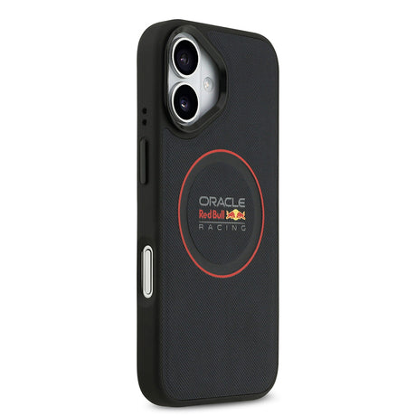 Apple iPhone 17 Kılıf Redbull Orjinal Lisanslı M-safe Şarj Özellikli Kırmızı Halka ve Logo Kabartmalı PU Deri Kapak