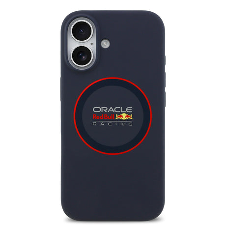 Apple iPhone 17 Kılıf Redbull Orjinal Lisanslı M-safe Şarj Özellikli Kırmızı Halka ve Logo Silikon Kapak