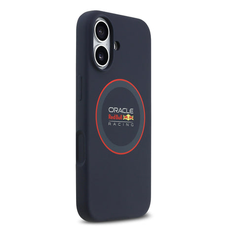 Apple iPhone 17 Kılıf Redbull Orjinal Lisanslı M-safe Şarj Özellikli Kırmızı Halka ve Logo Silikon Kapak