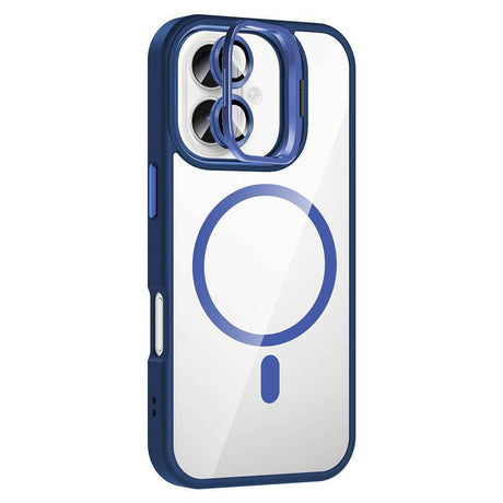 Apple iPhone 17 Kılıf Standlı ve Kamera Lens Hediyeli M-Safe Şarj Özellikli Zore Etro Kapak