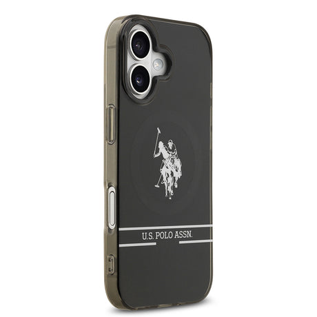 Apple iPhone 17 Kılıf U.S. Polo Assn. Orjinal Lisanslı M-safe Şarj Özellikli IML Double Horse Stripe Logolu Kapak
