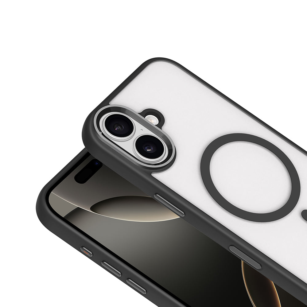 Apple iPhone 17 Kılıf Wireless Şarj Özellikli Zore Krom M-safe Silikon Kapak