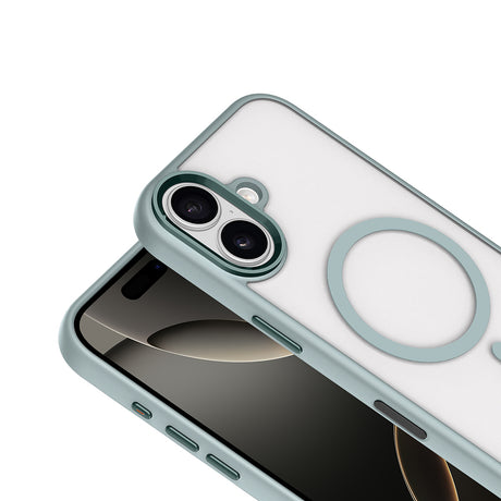 Apple iPhone 17 Kılıf Wireless Şarj Özellikli Zore Krom M-safe Silikon Kapak