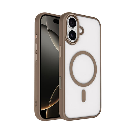 Apple iPhone 17 Kılıf Wireless Şarj Özellikli Zore Krom M-safe Silikon Kapak