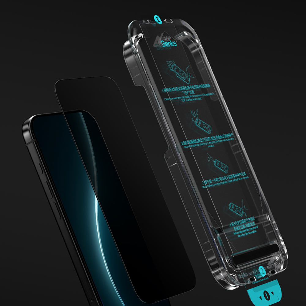 Apple iPhone 17 Pro Benks Glass Warrior Privacy HD 0.3mm Cam Ekran Koruyucu 10'lu Paket