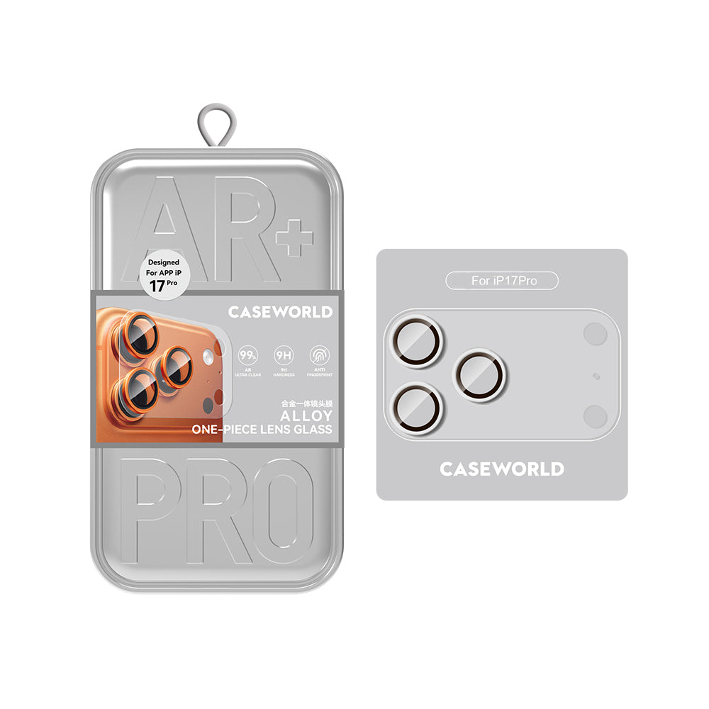 Apple iPhone 17 Pro CaseWorld Alloy One-Piece Serisi Anti Reflective Kamera Lens Koruyucu