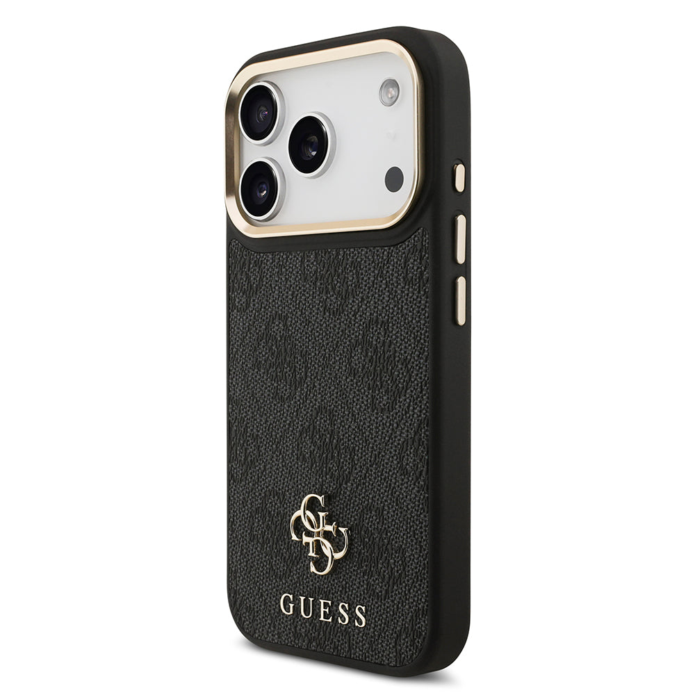 Apple iPhone 17 Pro Guess Orjinal Lisanslı 4G ve Yazı Logolu Kılıf + Ekran Koruyucu + Lens Koruyucu 3in1 Aksesuar Seti
