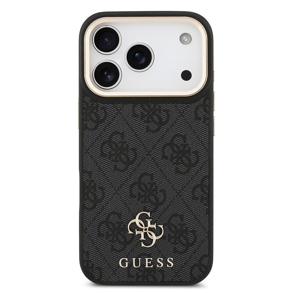 Apple iPhone 17 Pro Guess Orjinal Lisanslı 4G ve Yazı Logolu Kılıf + Ekran Koruyucu + Lens Koruyucu 3in1 Aksesuar Seti