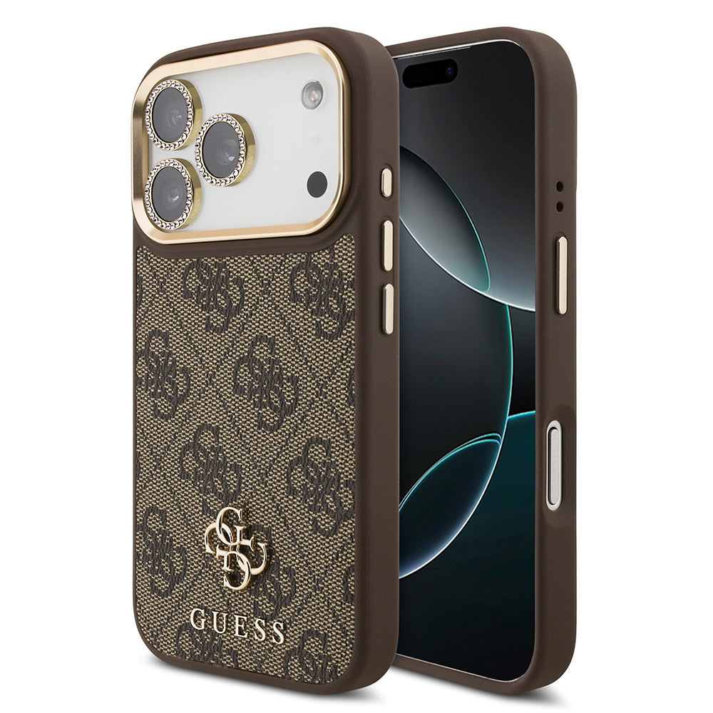 Apple iPhone 17 Pro Guess Orjinal Lisanslı 4G ve Yazı Logolu Kılıf + Ekran Koruyucu + Lens Koruyucu 3in1 Aksesuar Seti