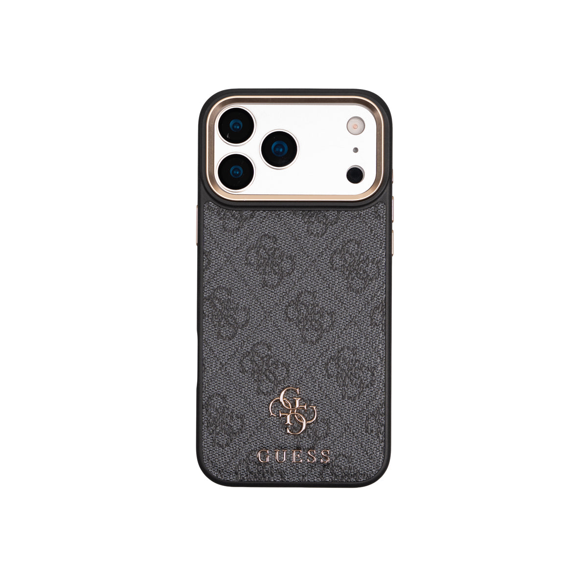 Apple iPhone 17 Pro Guess Orjinal Lisanslı 4G ve Yazı Logolu Kılıf + Kartlık + Askı İpi 3in1 Aksesuar Seti