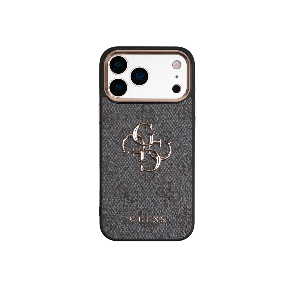Apple iPhone 17 Pro Guess Orjinal Lisanslı Büyük 4G ve Yazı Logolu Kılıf + Ekran Koruyucu + Lens Koruyucu 3in1 Aksesuar Seti