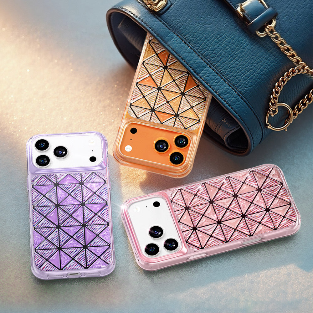 Apple iPhone 17 Pro Kılıf 3D Buz Blok Desenli Zore Paris Kairo TPU Kapak