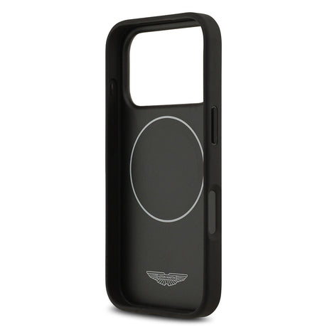 Apple iPhone 17 Pro Kılıf Aston Martin Orjinal Lisanslı M-safe Şarj Özellikli Karbon Fiber Kevlar Kapak