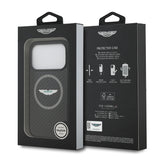 Apple iPhone 17 Pro Kılıf Aston Martin Orjinal Lisanslı M-safe Şarj Özellikli Karbon Fiber Kevlar Kapak