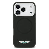 Apple iPhone 17 Pro Kılıf Aston Martin Orjinal Lisanslı M-safe Şarj Özellikli Metal Logolu PU Deri Kapak